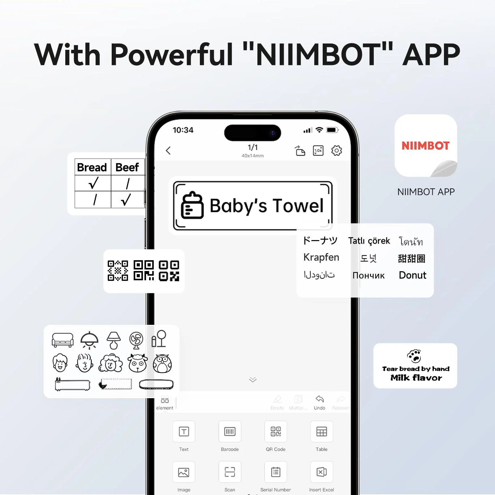 NIIMBOT B1 Inkless Thermal Label Printer, Create Professional Business Labels with Ease - Image 10