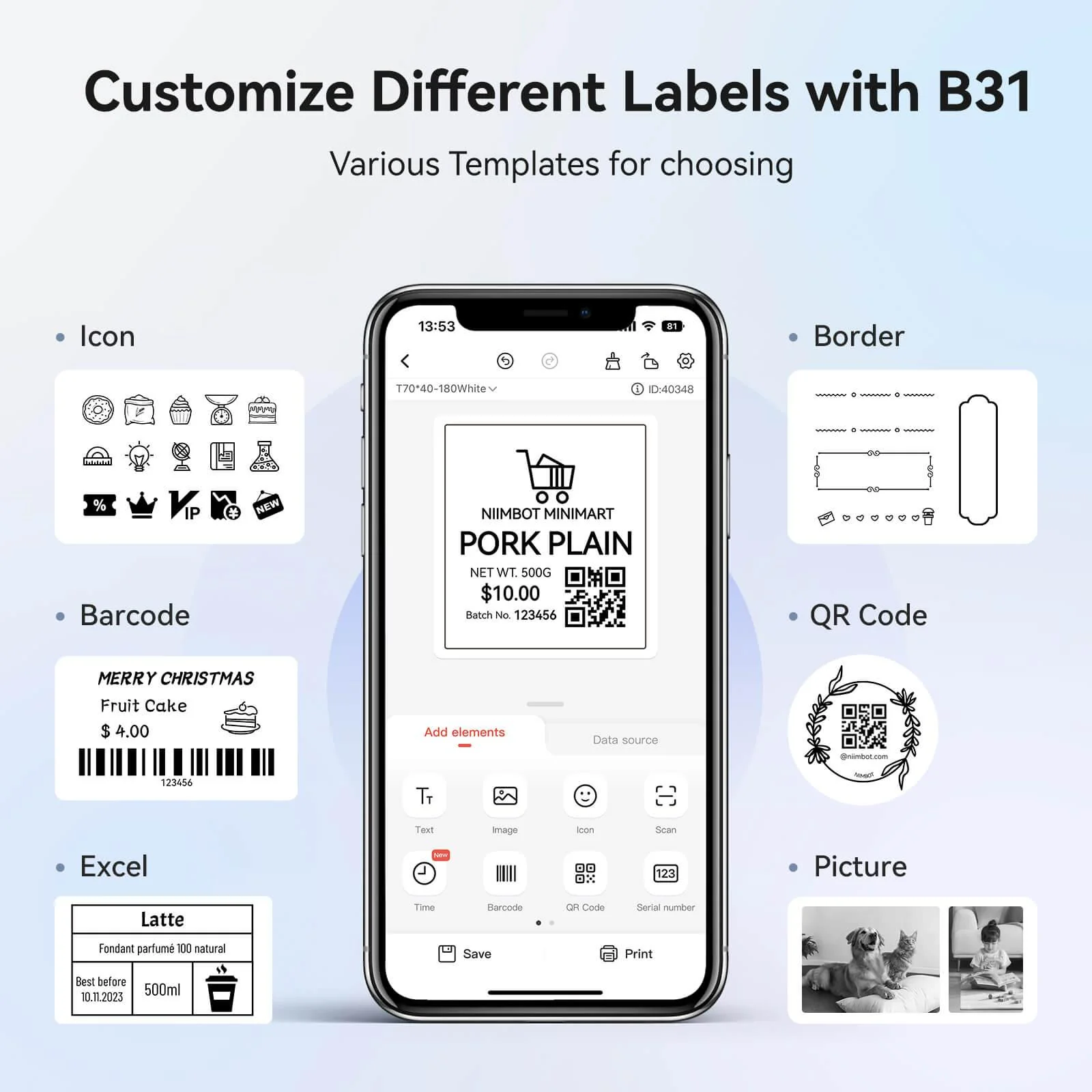 NIIMBOT B31 Bluetooth Thermal Label Maker- Essential Tool for Small Businesses - Image 7