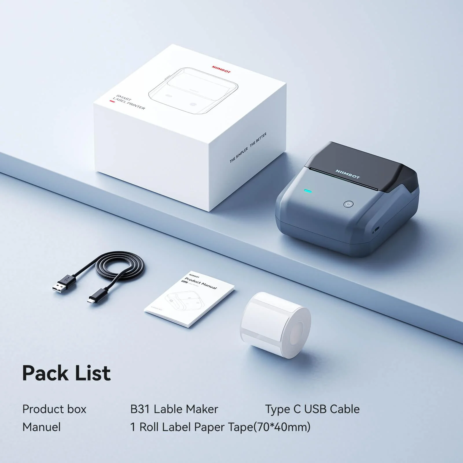 NIIMBOT B31 Bluetooth Thermal Label Maker- Essential Tool for Small Businesses - Image 9
