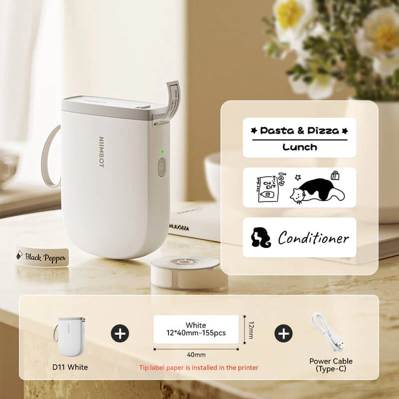 NIIMBOT D11 Upgraded 300dpi Mini Printer Portable Bluetooth Connection for Home, School - Image 13