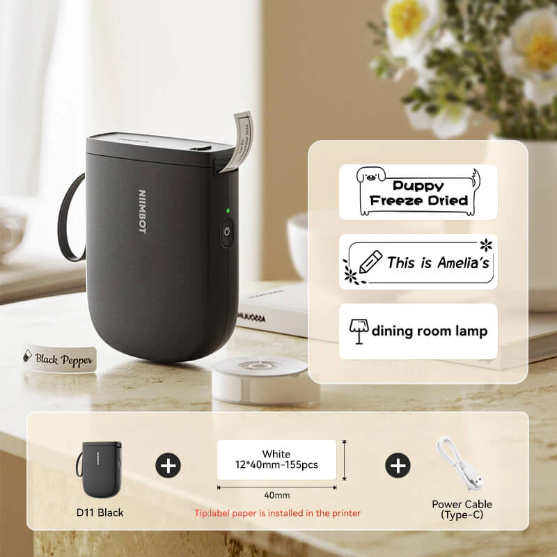 NIIMBOT D11 Upgraded 300dpi Mini Printer Portable Bluetooth Connection for Home, School - Image 14