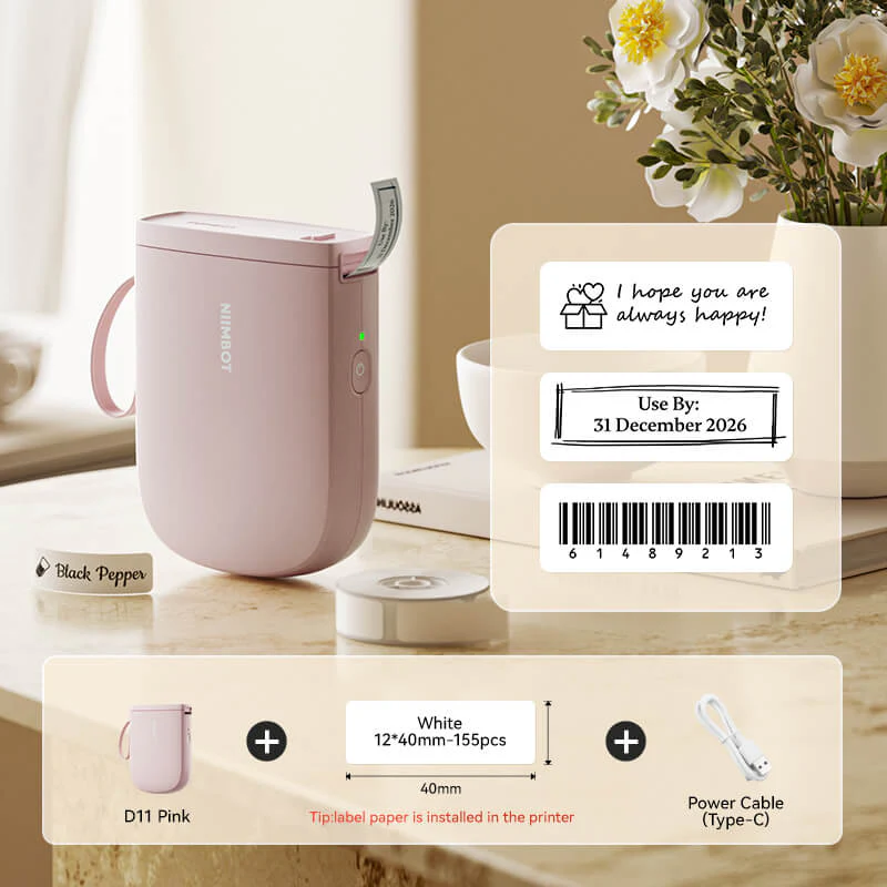 NIIMBOT D11 Upgraded 300dpi Mini Printer Portable Bluetooth Connection for Home, School - Image 16