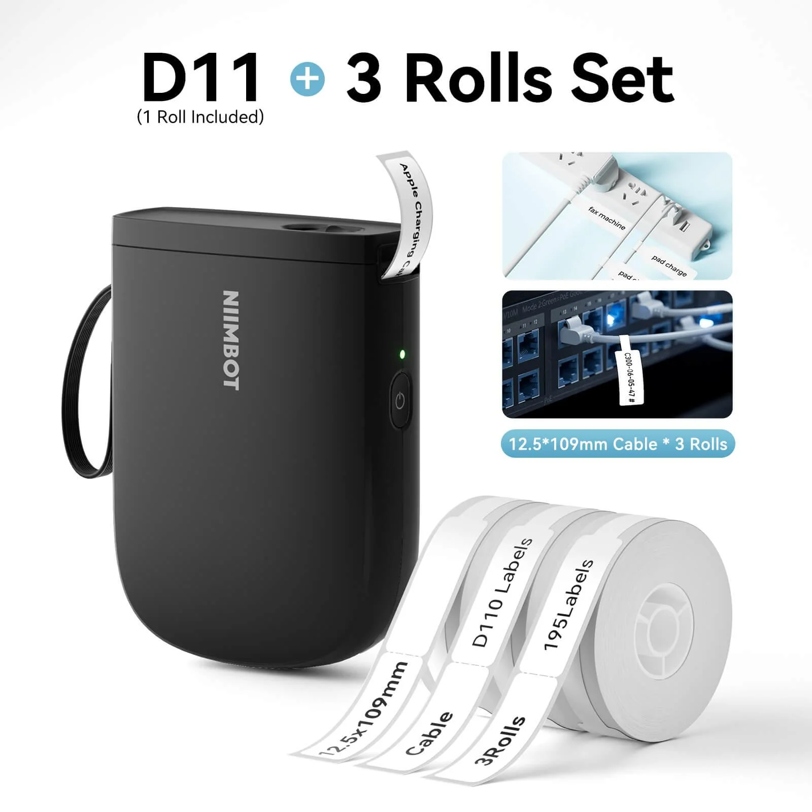 NIIMBOT D11 Upgraded 300dpi Mini Printer Portable Bluetooth Connection for Home, School - Image 20