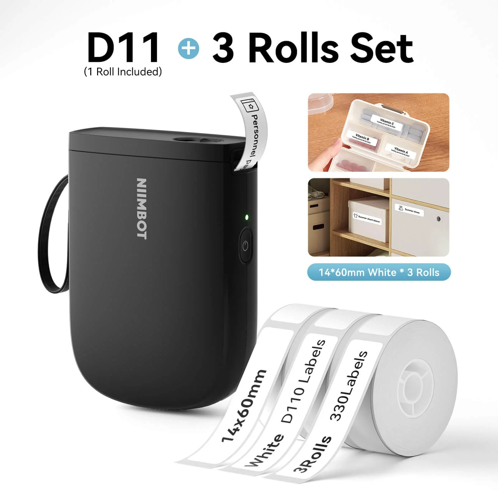NIIMBOT D11 Upgraded 300dpi Mini Printer Portable Bluetooth Connection for Home, School - Image 21
