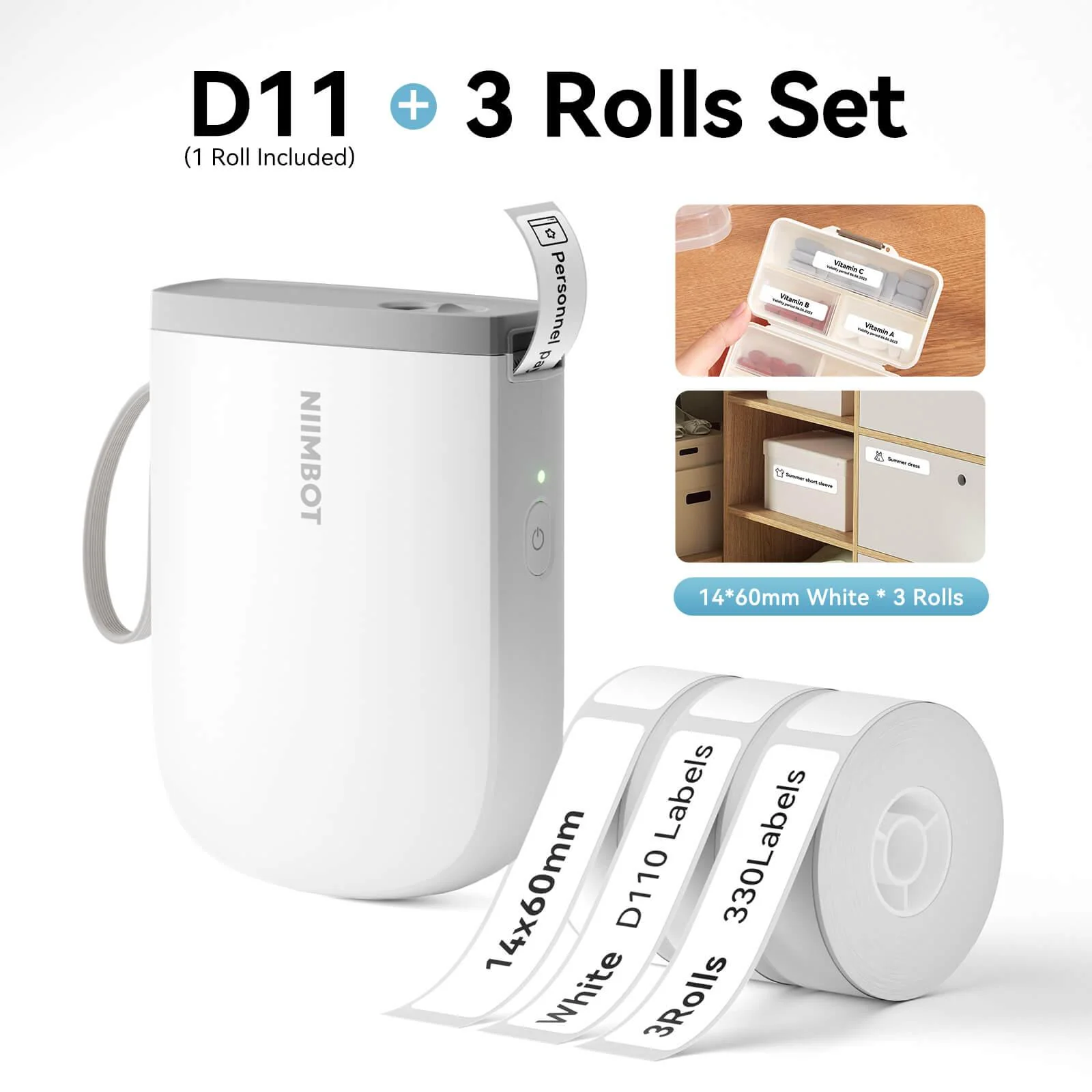 NIIMBOT D11 Upgraded 300dpi Mini Printer Portable Bluetooth Connection for Home, School - Image 29