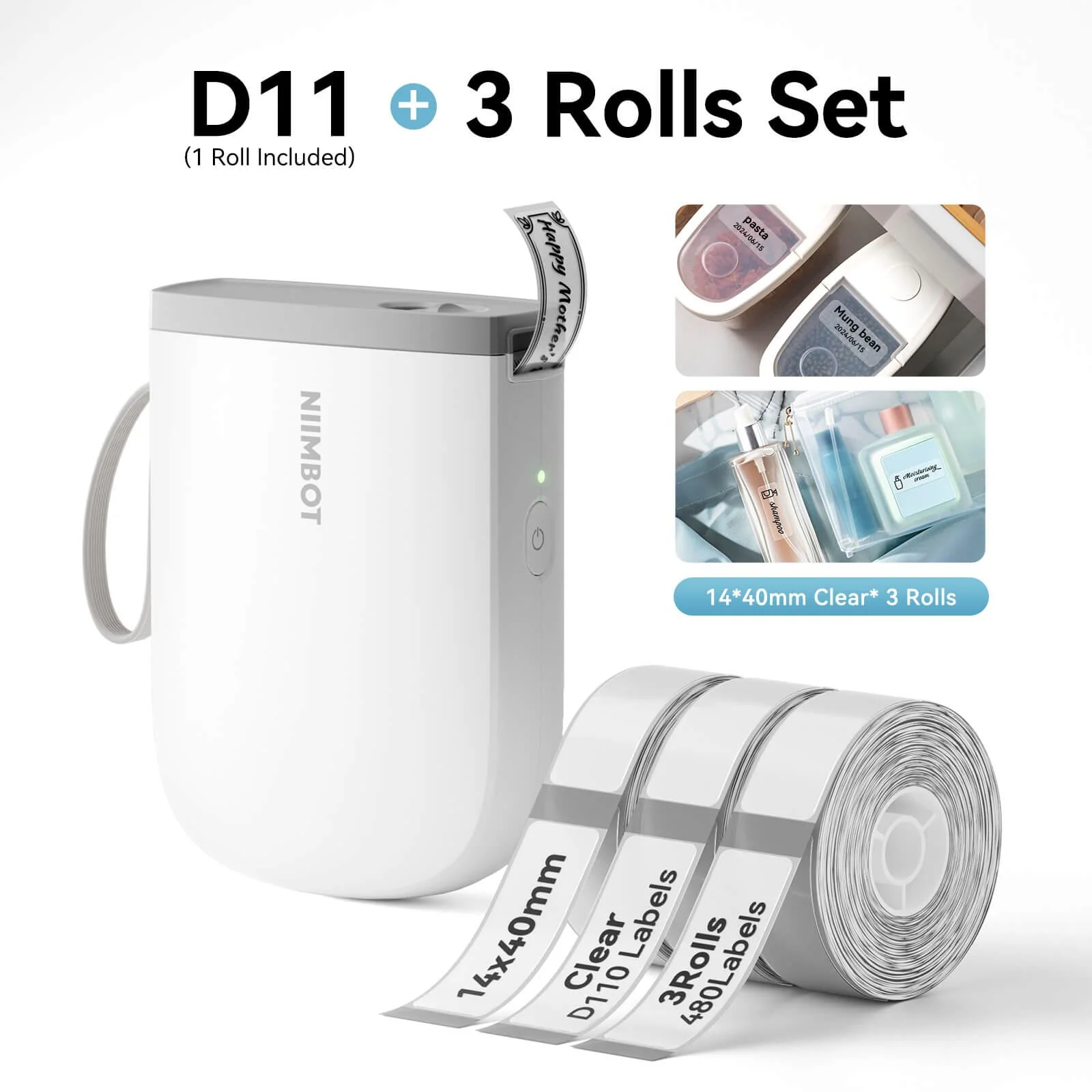 NIIMBOT D11 Upgraded 300dpi Mini Printer Portable Bluetooth Connection for Home, School - Image 30