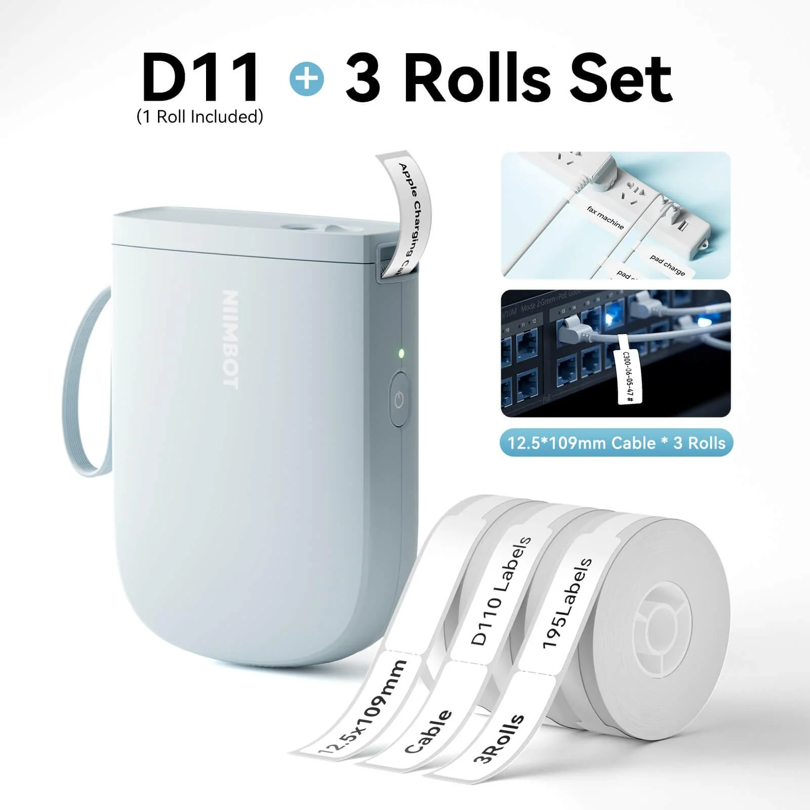 NIIMBOT D11 Upgraded 300dpi Mini Printer Portable Bluetooth Connection for Home, School - Image 36