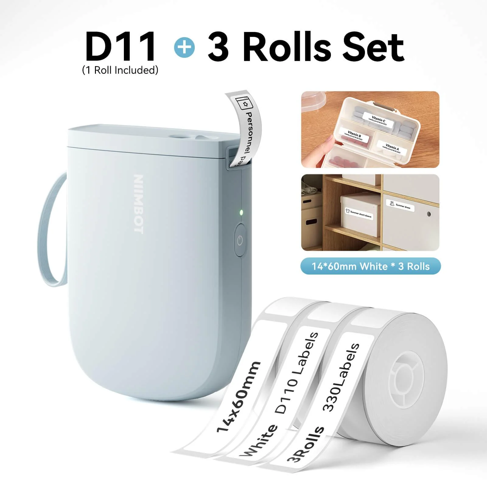 NIIMBOT D11 Upgraded 300dpi Mini Printer Portable Bluetooth Connection for Home, School - Image 37