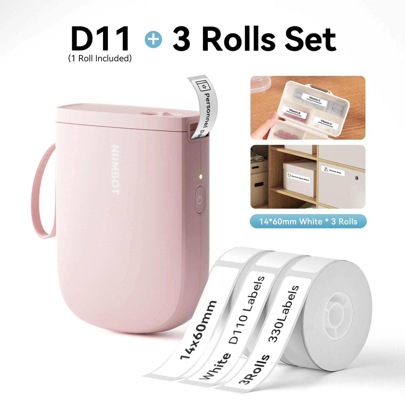 NIIMBOT D11 Upgraded 300dpi Mini Printer Portable Bluetooth Connection for Home, School - Image 45