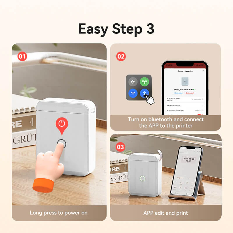 NIIMBOT D110 Upgraded Bluetooth Printer for Office, Home, Kitchen, School - Image 7