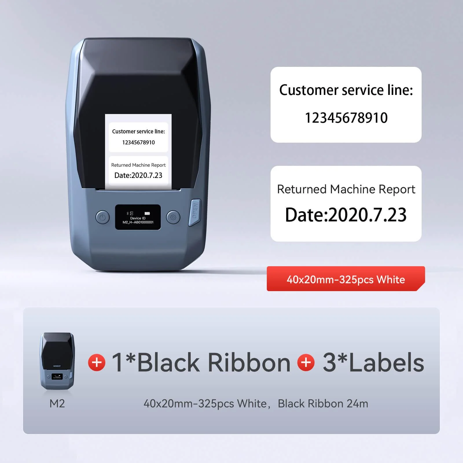 NIIMBOT M2 Thermal Transfer Label Maker, Smart Color Printing with Phones & PC for Office, Lab, Vial Bottle - Image 18