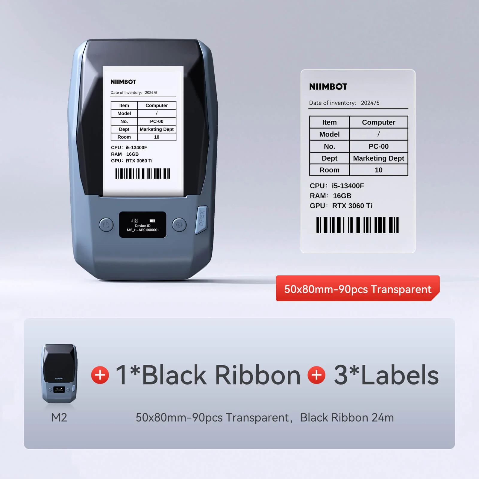NIIMBOT M2 Thermal Transfer Label Maker, Smart Color Printing with Phones & PC for Office, Lab, Vial Bottle - Image 26