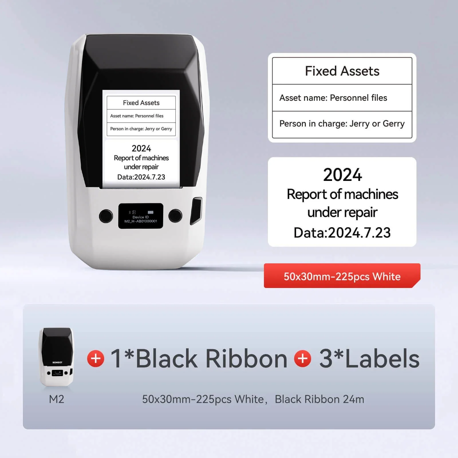 NIIMBOT M2 Thermal Transfer Label Maker, Smart Color Printing with Phones & PC for Office, Lab, Vial Bottle - Image 32