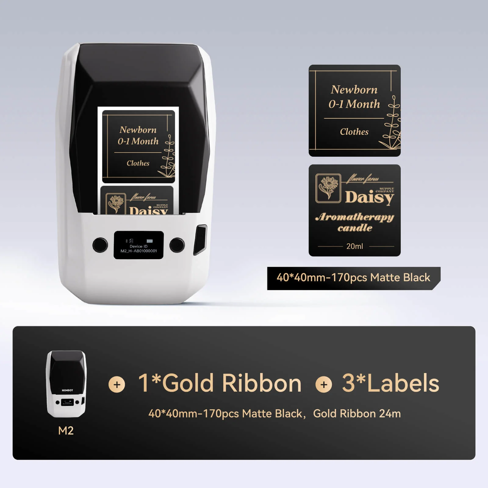 NIIMBOT M2 Thermal Transfer Label Maker, Smart Color Printing with Phones & PC for Office, Lab, Vial Bottle - Image 35