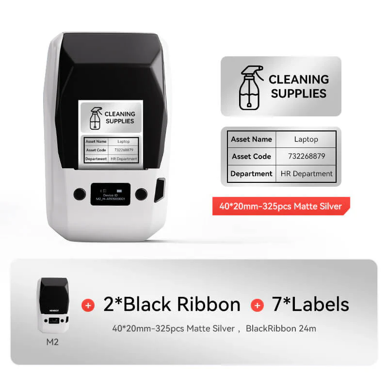 NIIMBOT M2 Thermal Transfer Label Maker, Smart Color Printing with Phones & PC for Office, Lab, Vial Bottle - Image 42
