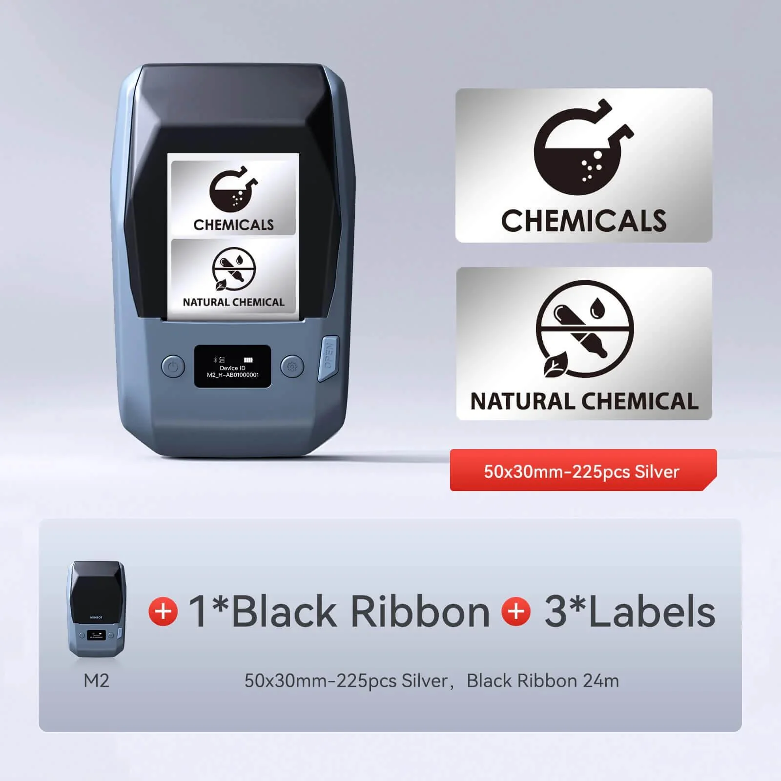 NIIMBOT M2 Thermal Transfer Label Maker, Smart Color Printing with Phones & PC for Office, Lab, Vial Bottle - Image 45