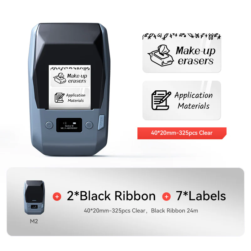 NIIMBOT M2 Thermal Transfer Label Maker, Smart Color Printing with Phones & PC for Office, Lab, Vial Bottle - Image 46