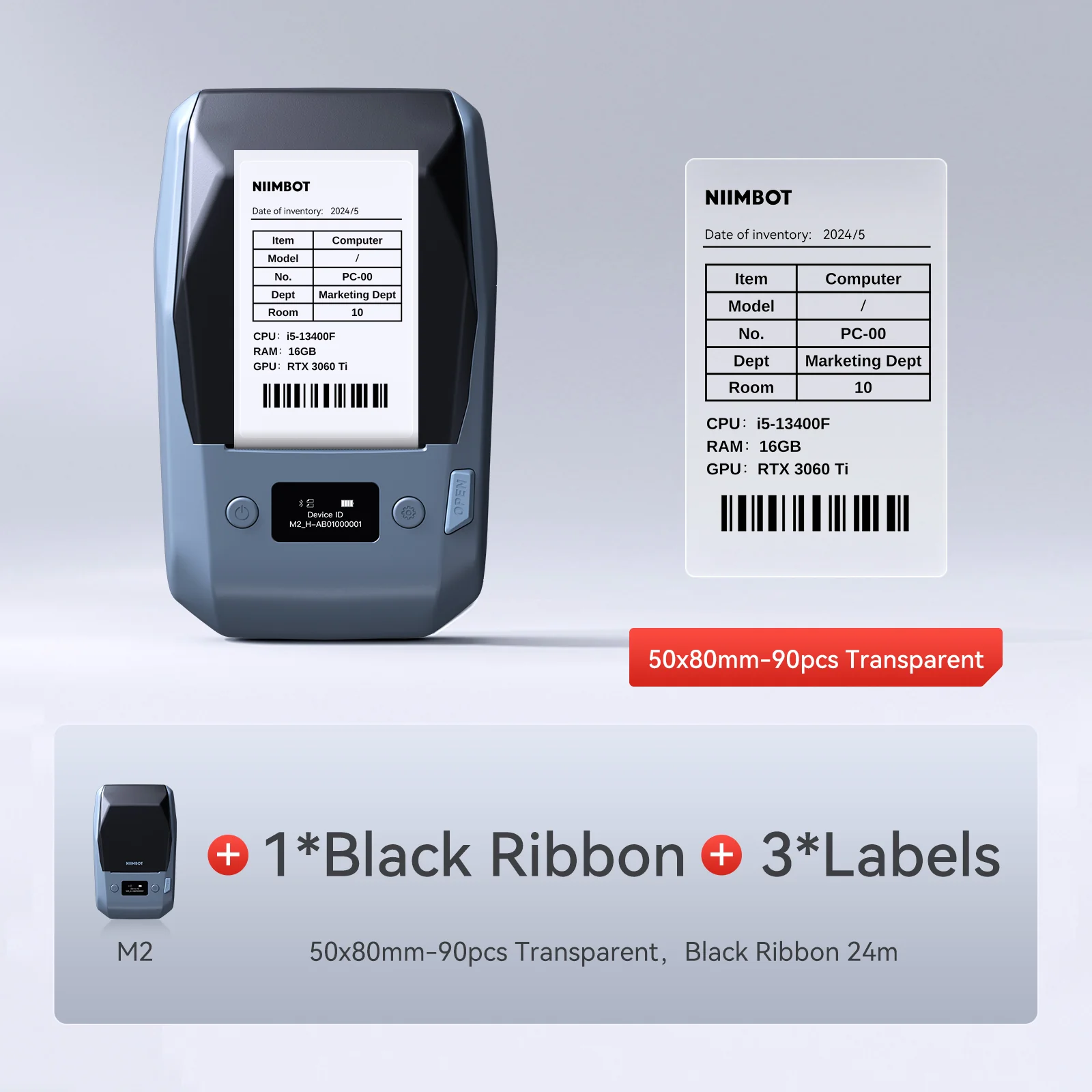 NIIMBOT M2 Thermal Transfer Label Maker, Smart Color Printing with Phones & PC for Office, Lab, Vial Bottle - Image 47