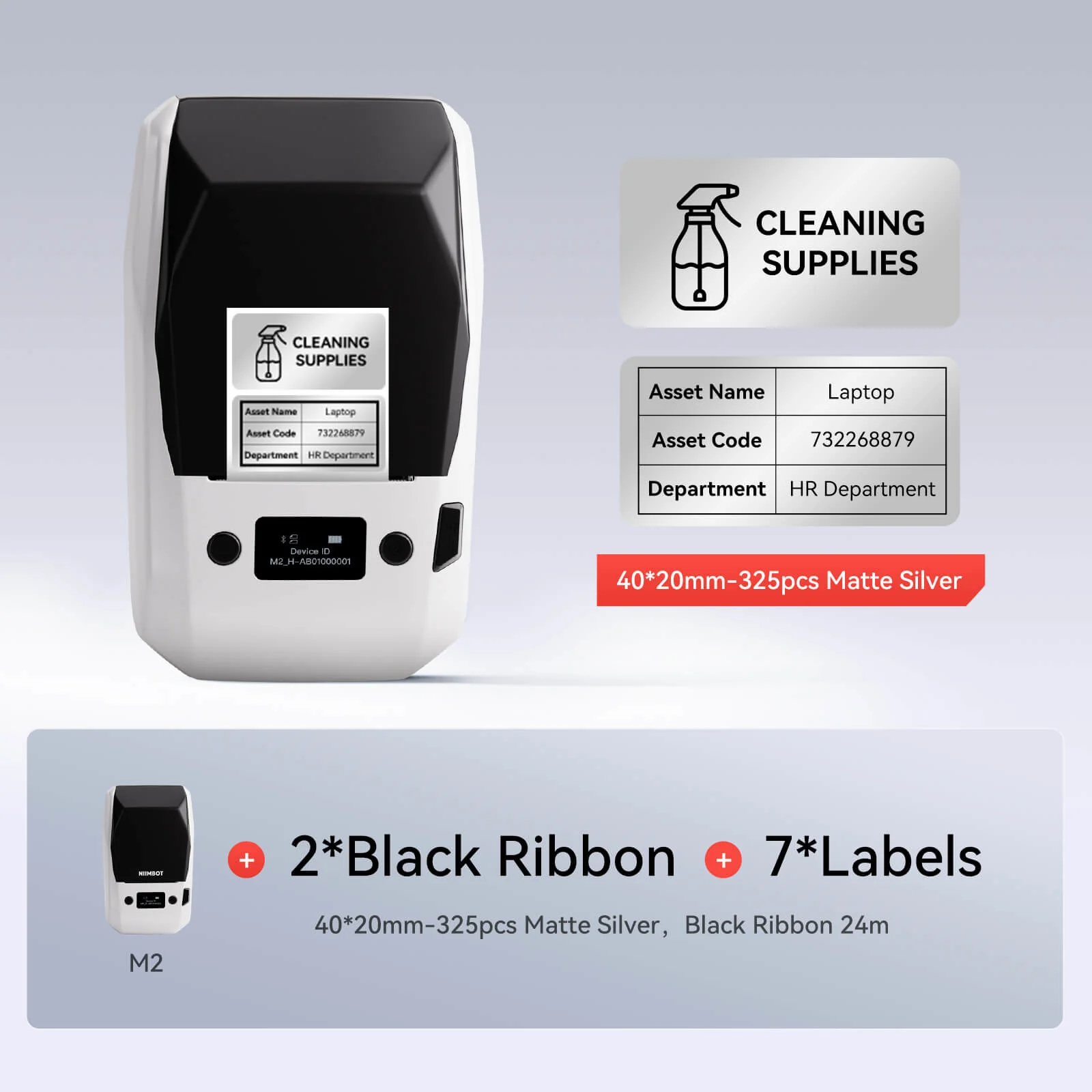 NIIMBOT M2 Thermal Transfer Label Maker, Smart Color Printing with Phones & PC for Office, Lab, Vial Bottle - Image 52