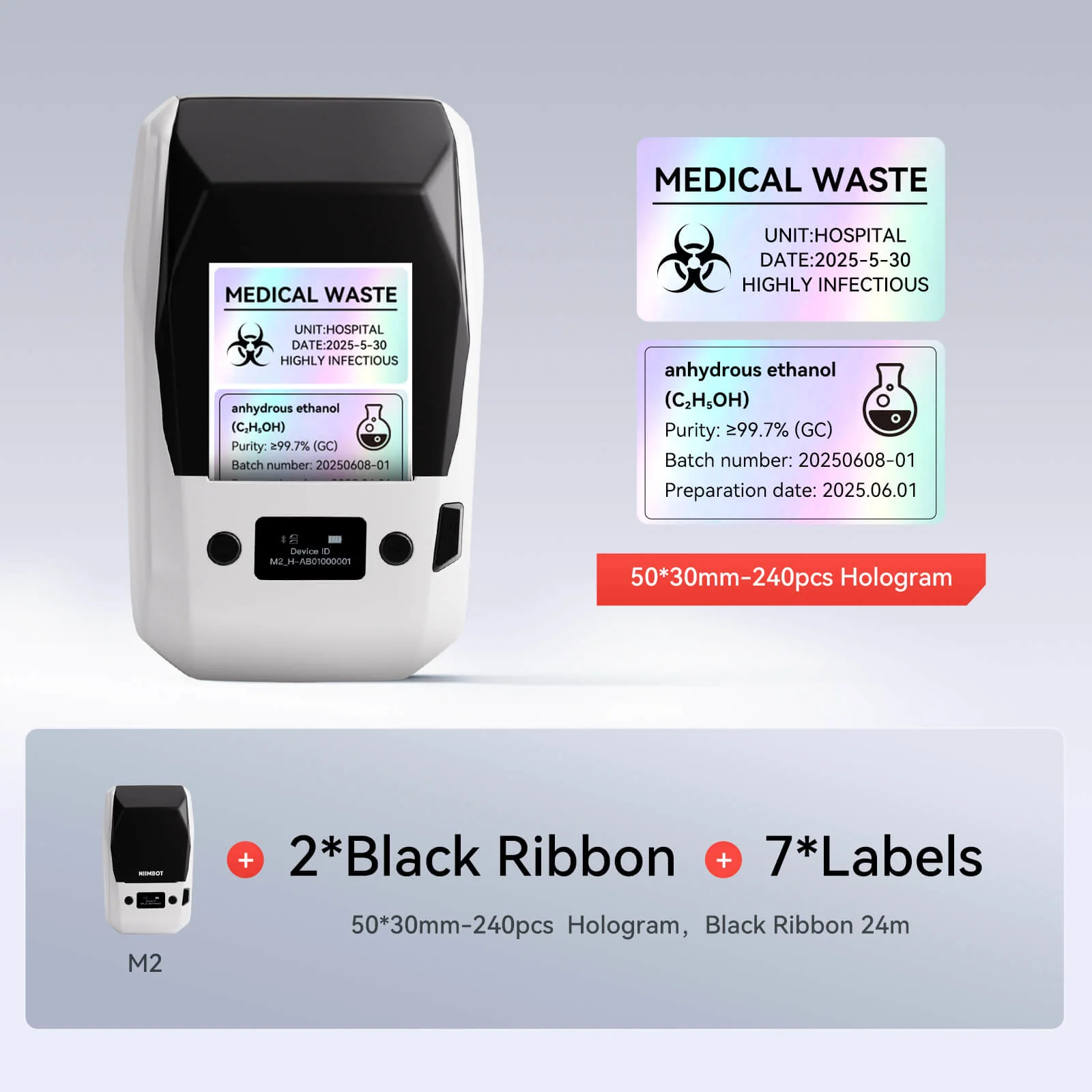 NIIMBOT M2 Thermal Transfer Label Maker, Smart Color Printing with Phones & PC for Office, Lab, Vial Bottle - Image 53