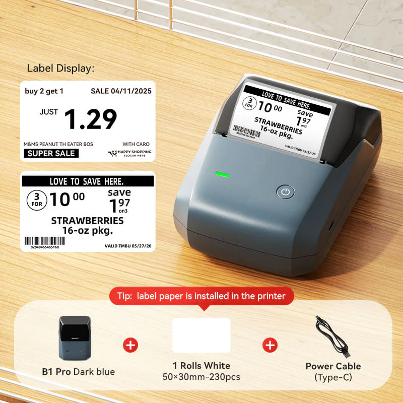 NIIMBOT B1 Pro Label Maker, 300DPI HD Label Printer, Ideal for Notes, Photos, Study and Work - Image 11