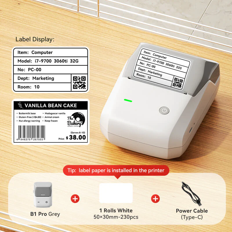 NIIMBOT B1 Pro Label Maker, 300DPI HD Label Printer, Ideal for Notes, Photos, Study and Work - Image 13