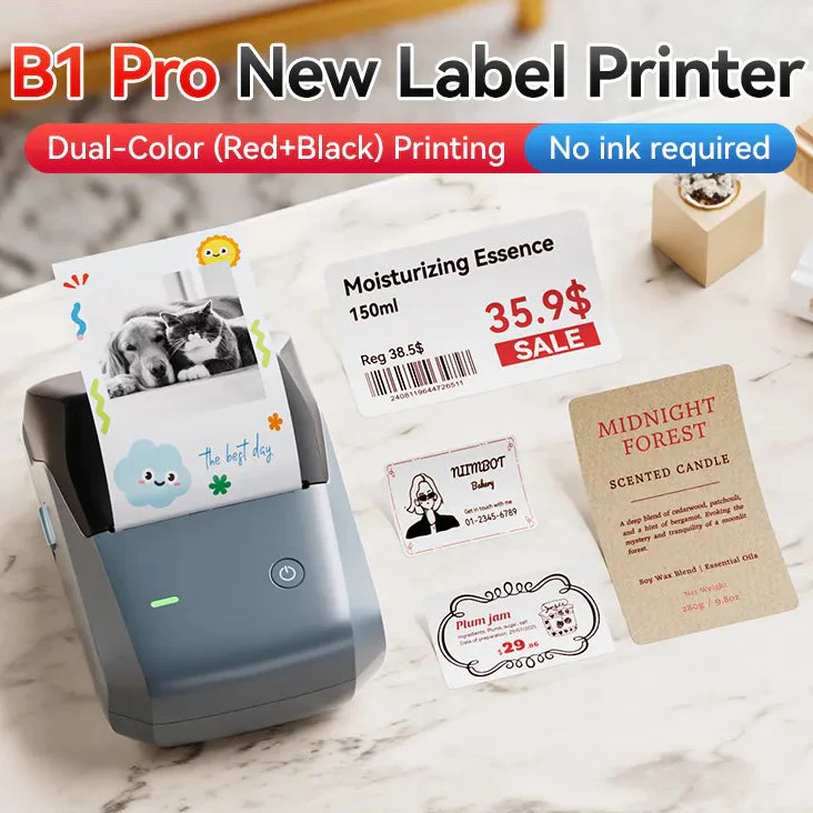 NIIMBOT B1 Pro Label Maker, 300DPI HD Label Printer, Ideal for Notes, Photos, Study and Work - Image 3
