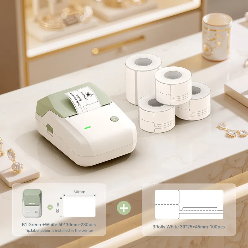 NIIMBOT B1 Thermal Jewelry Label Printer set (with 3 Rolls Jewelry Labels), for Jewelry sales, Support Android, iPhone, Windows - Image 14