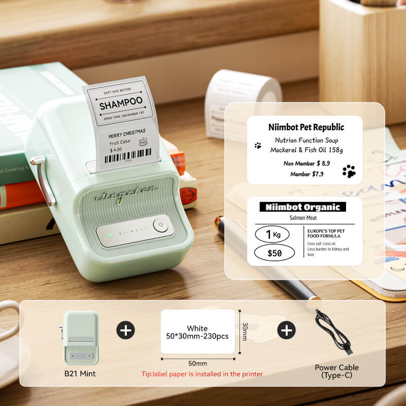 NIIMBOT B21 Bluetooth Thermal Label Printer, Efficient for Home, Office, Business - Image 34