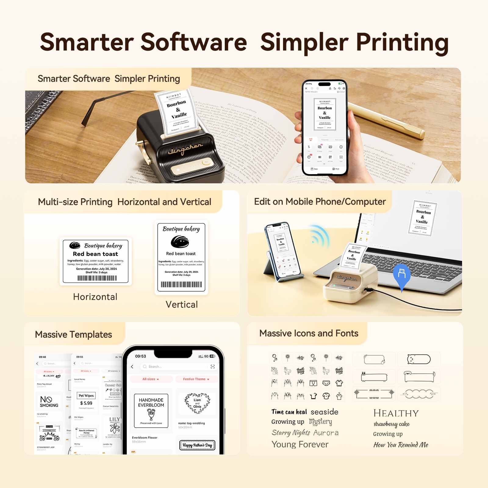 NIIMBOT B21 Pro 300dpi Label Printer, Photo Printing, Bluetooth Connection for Notes,Photos, Study Graphics, Memo Maker - Image 4