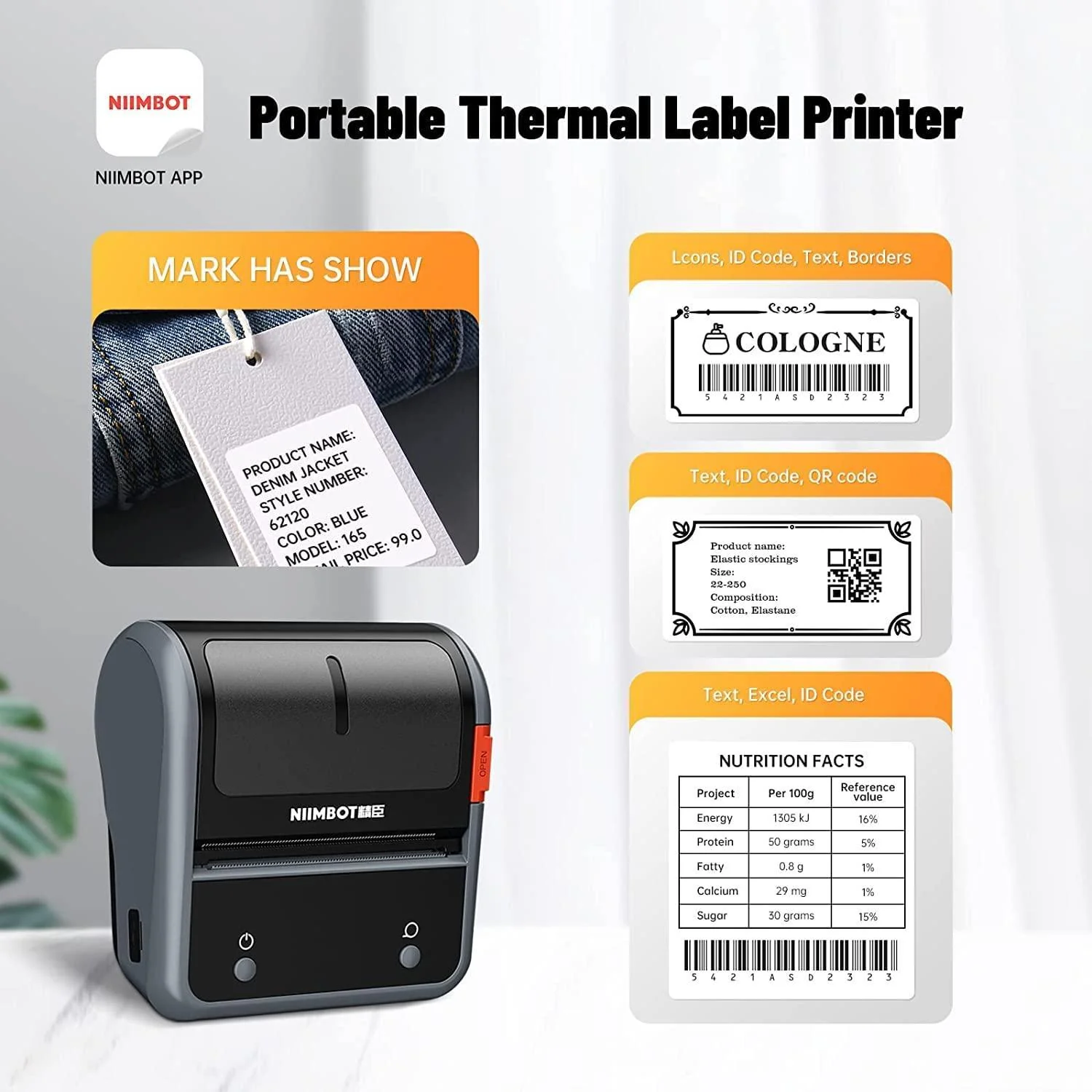 NIIMBOT B3S Thermal Label Printer - Streamline Labeling and Receipt Printing - Image 4