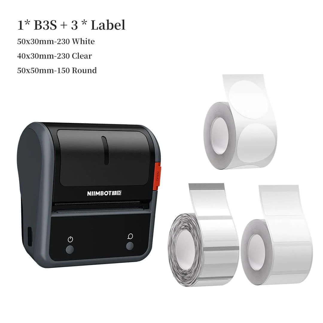 NIIMBOT B3S Thermal Label Printer - Streamline Labeling and Receipt Printing - Image 9