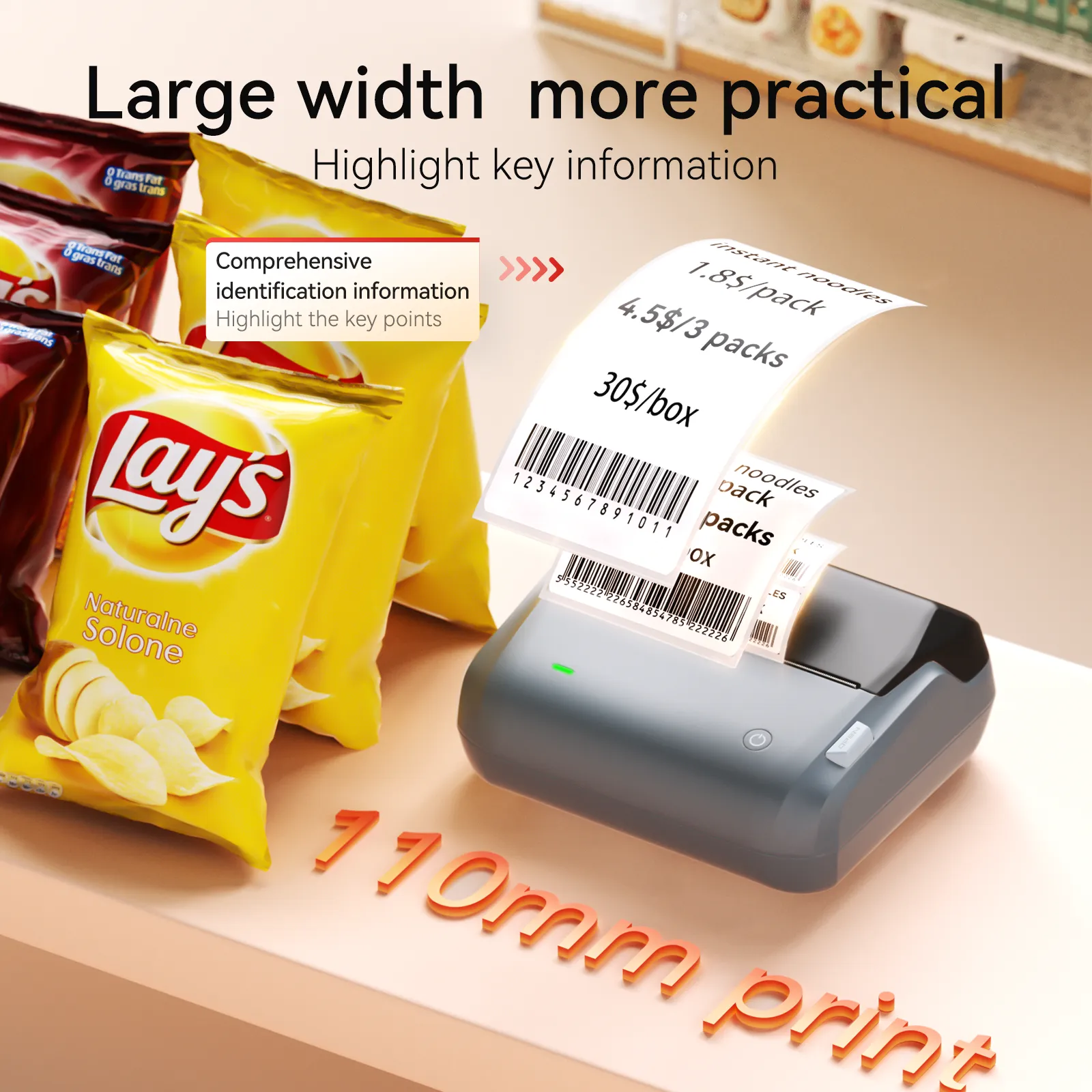 NIIMBOT B4 Inkless Thermal Label Maker for Supermarket/Retail - Image 3