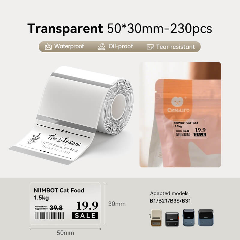 Clear Label Tape for B21, B1, B3S - Image 14