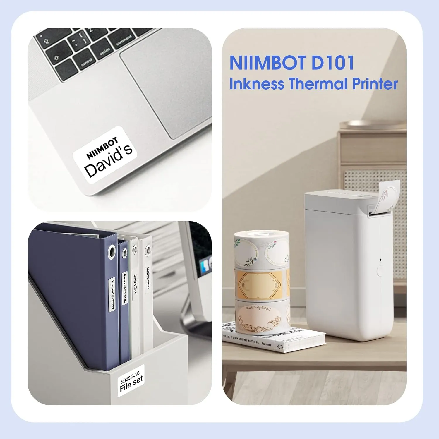 NIIMBOT D101 Thermal Inkless Mobile Printer, Effortless Labeling Made Easy - Image 4