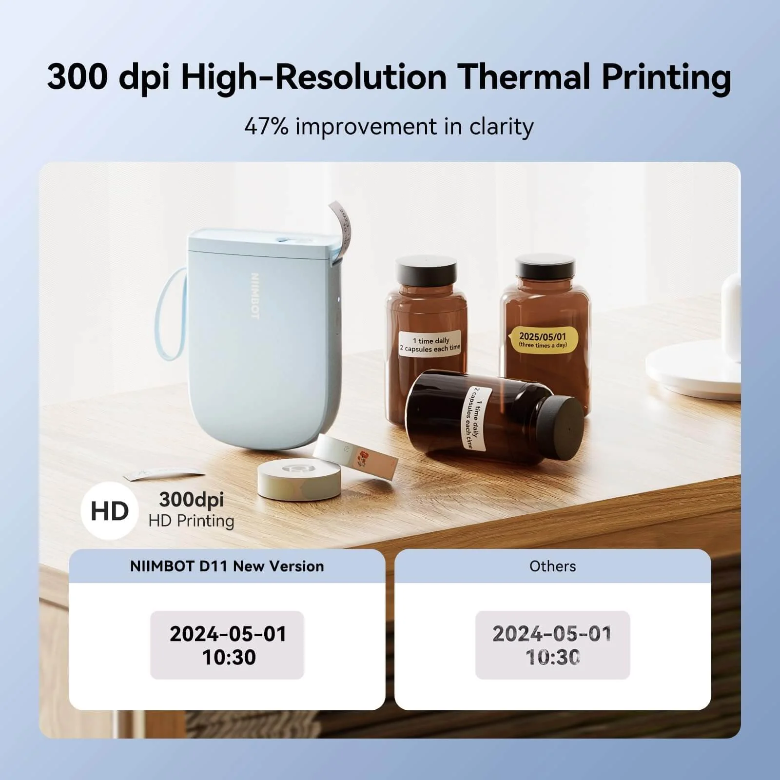 NIIMBOT D11 0.5 Inch Label Maker Machine with Tape - Versatile Labeling Solution - Image 3