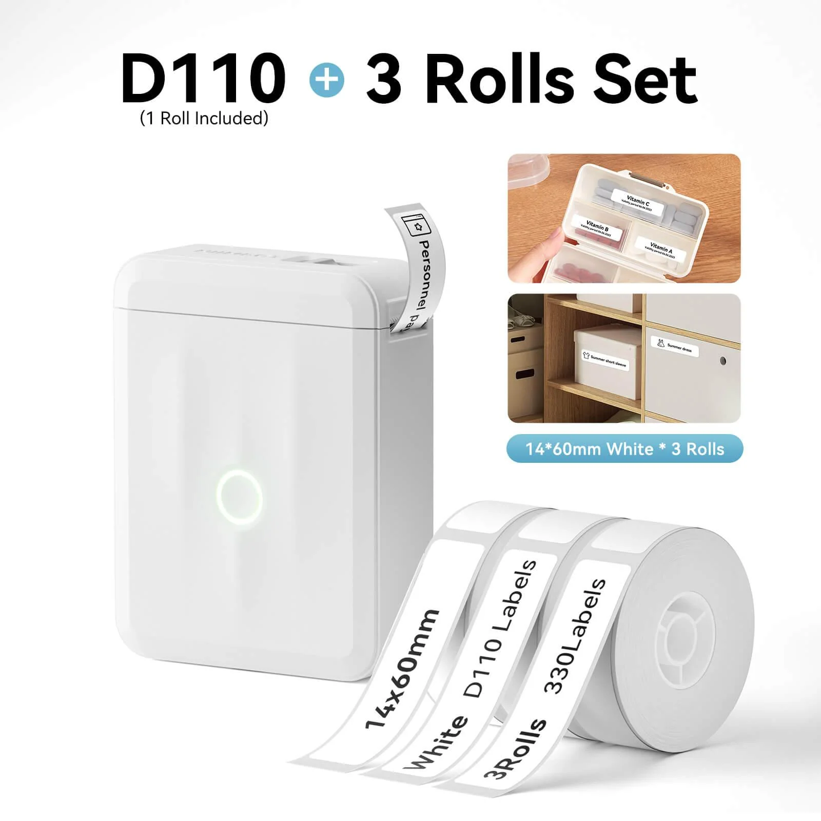 NIIMBOT D110 Upgraded Thermal Switch Mini Label Maker Bluetooth for Office Home School - Image 13
