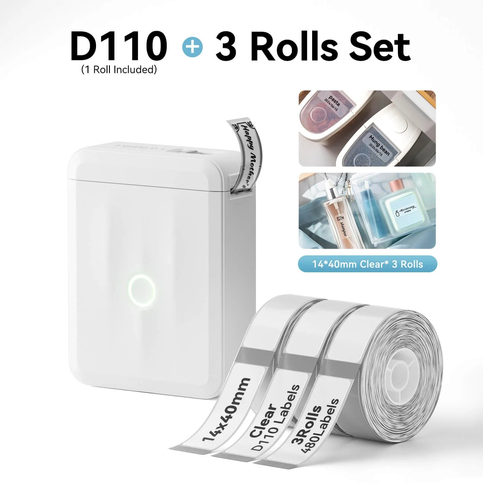 NIIMBOT D110 Upgraded Thermal Switch Mini Label Maker Bluetooth for Office Home School - Image 14