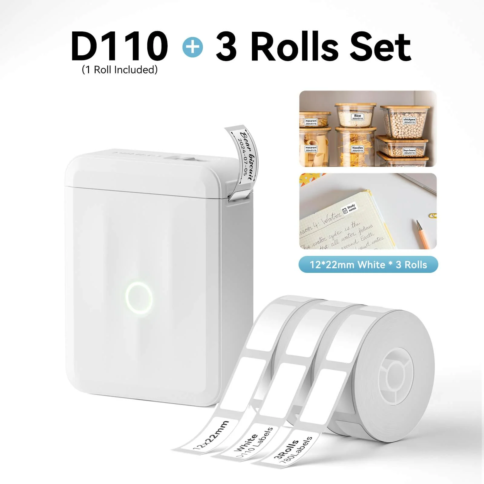 NIIMBOT D110 Upgraded Thermal Switch Mini Label Maker Bluetooth for Office Home School - Image 16
