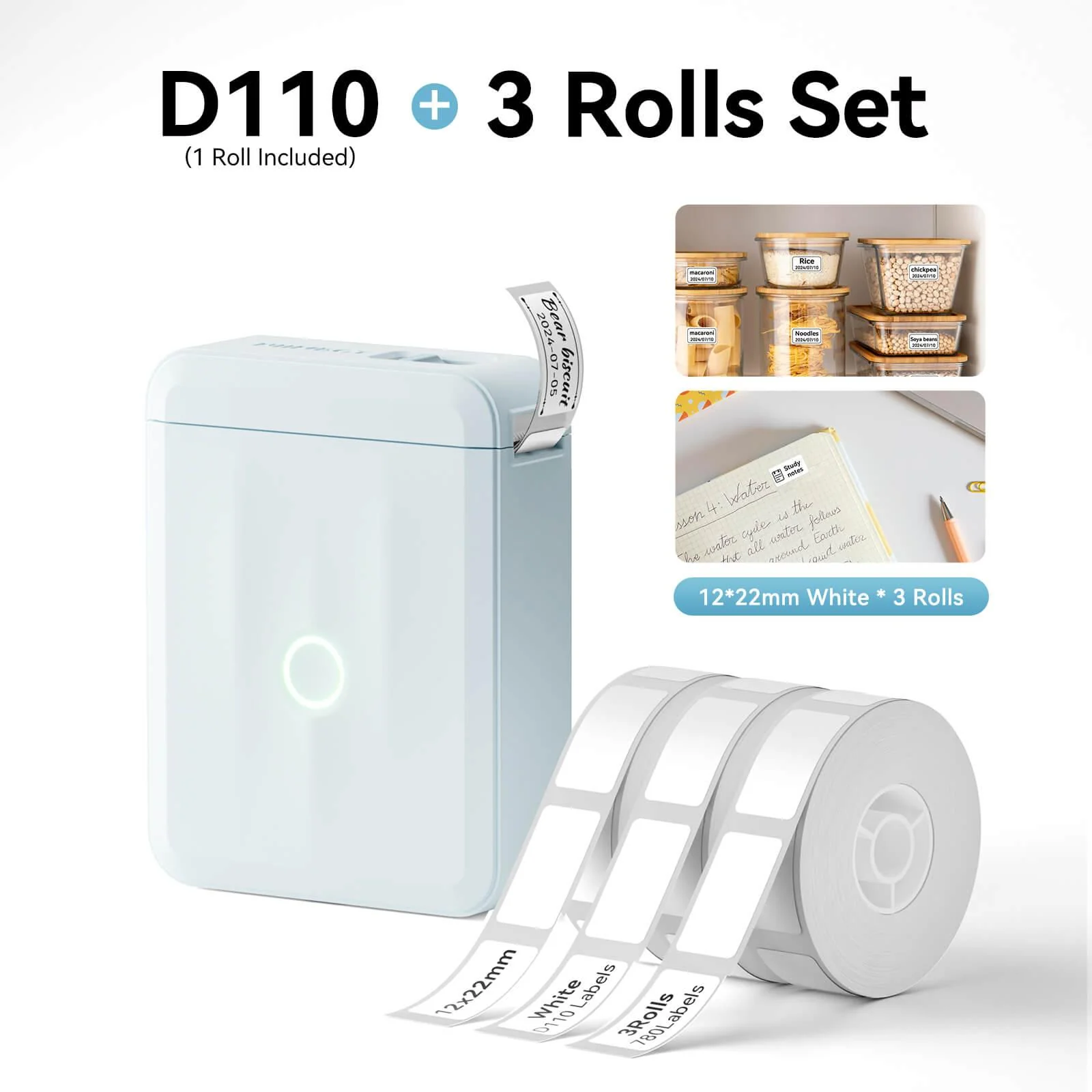 NIIMBOT D110 Upgraded Thermal Switch Mini Label Maker Bluetooth for Office Home School - Image 19