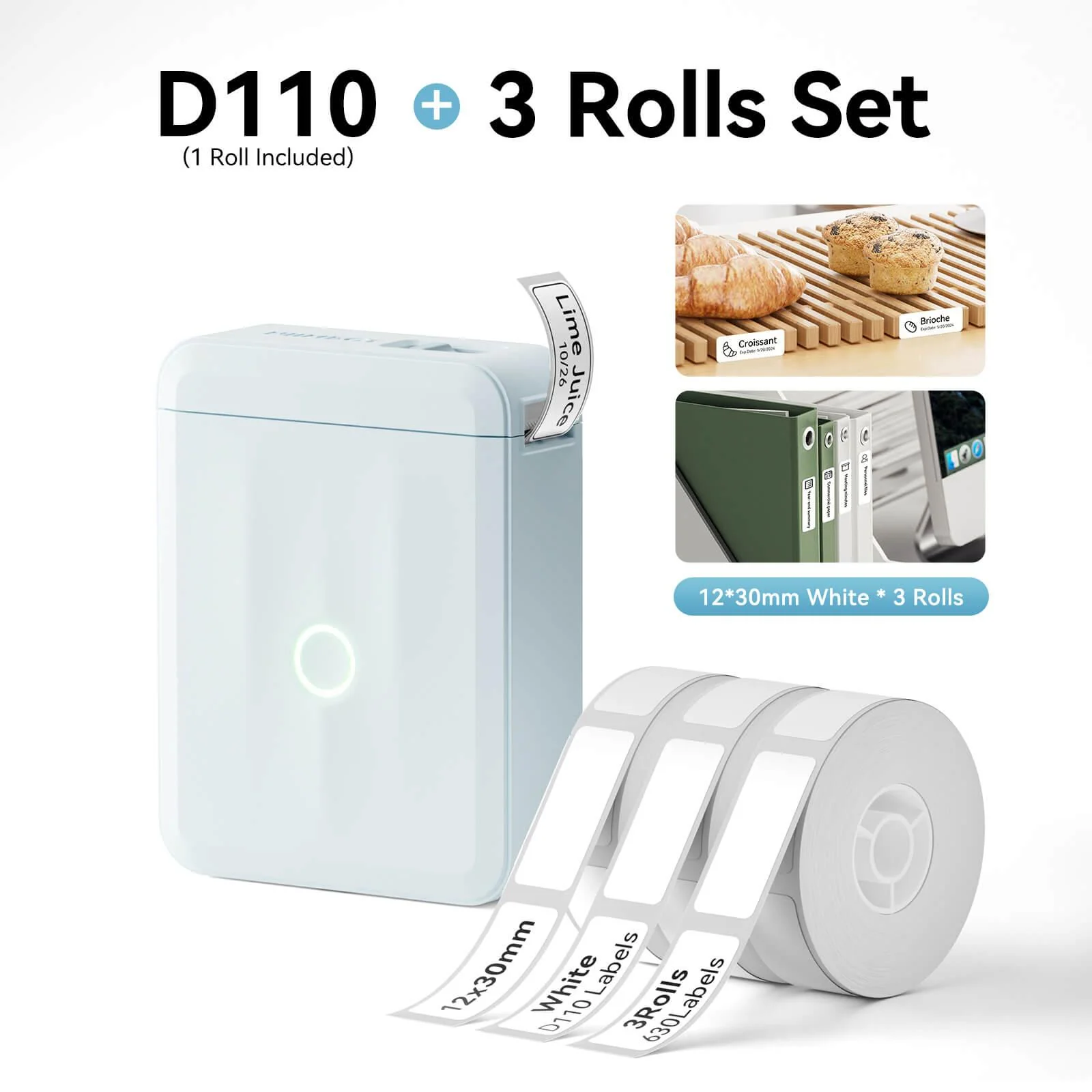 NIIMBOT D110 Upgraded Thermal Switch Mini Label Maker Bluetooth for Office Home School - Image 20