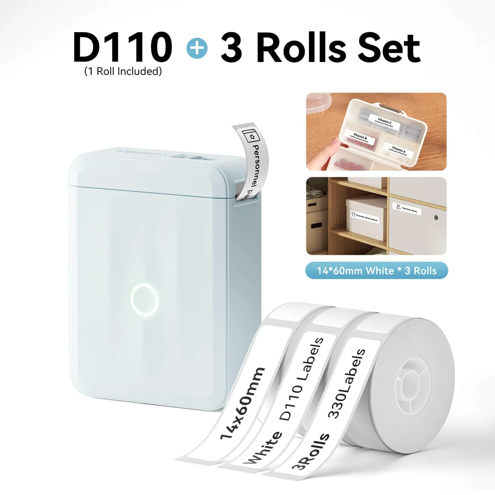 NIIMBOT D110 Upgraded Thermal Switch Mini Label Maker Bluetooth for Office Home School - Image 23
