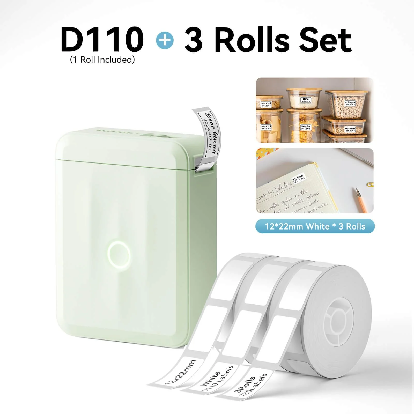 NIIMBOT D110 Upgraded Thermal Switch Mini Label Maker Bluetooth for Office Home School - Image 27