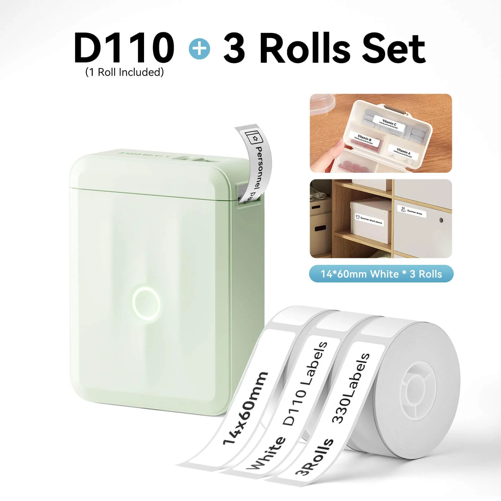 NIIMBOT D110 Upgraded Thermal Switch Mini Label Maker Bluetooth for Office Home School - Image 31