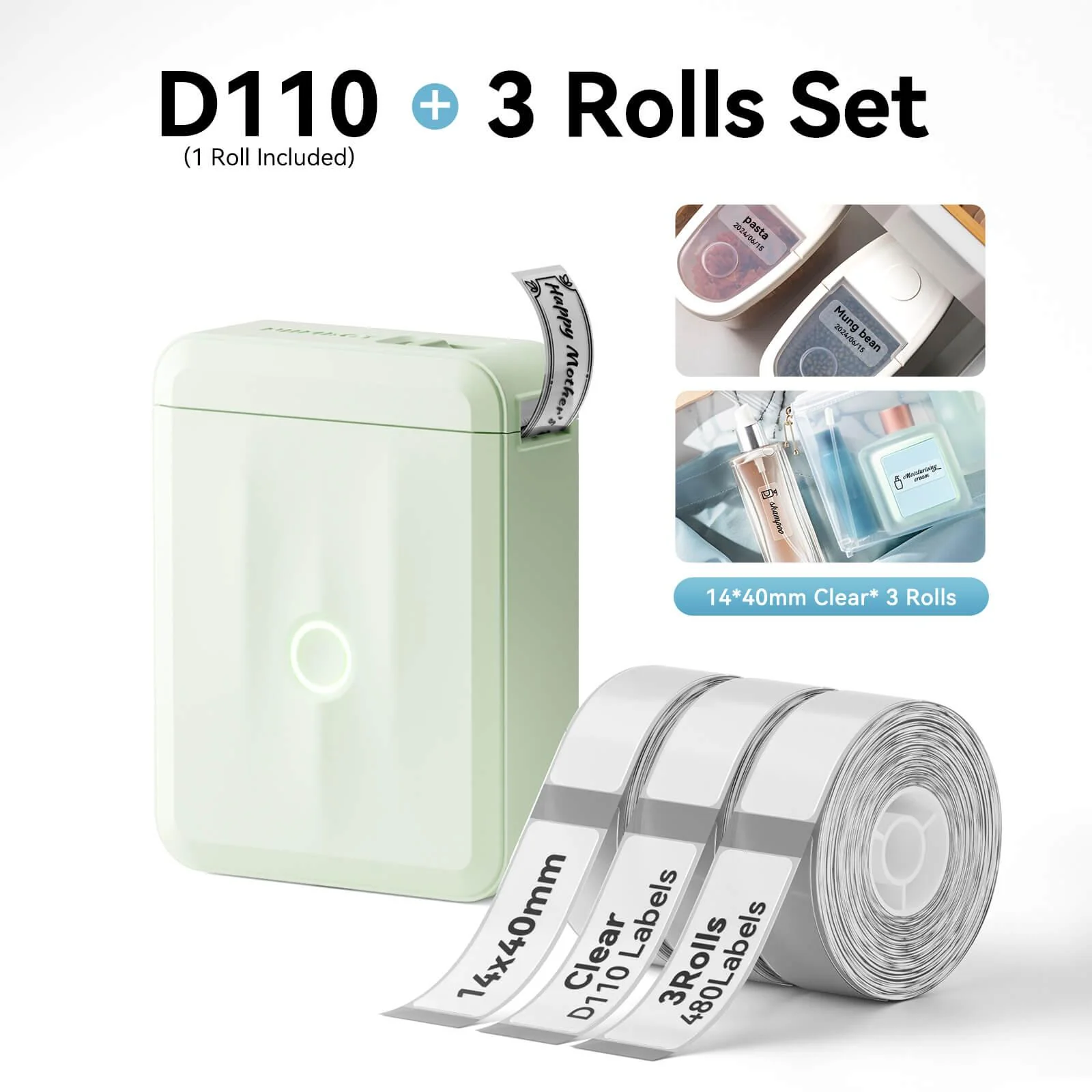 NIIMBOT D110 Upgraded Thermal Switch Mini Label Maker Bluetooth for Office Home School - Image 32
