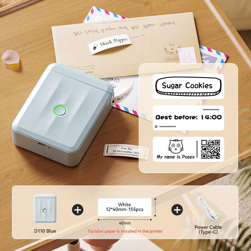 NIIMBOT D110 Upgraded Thermal Switch Mini Label Maker Bluetooth for Office Home School - Image 34