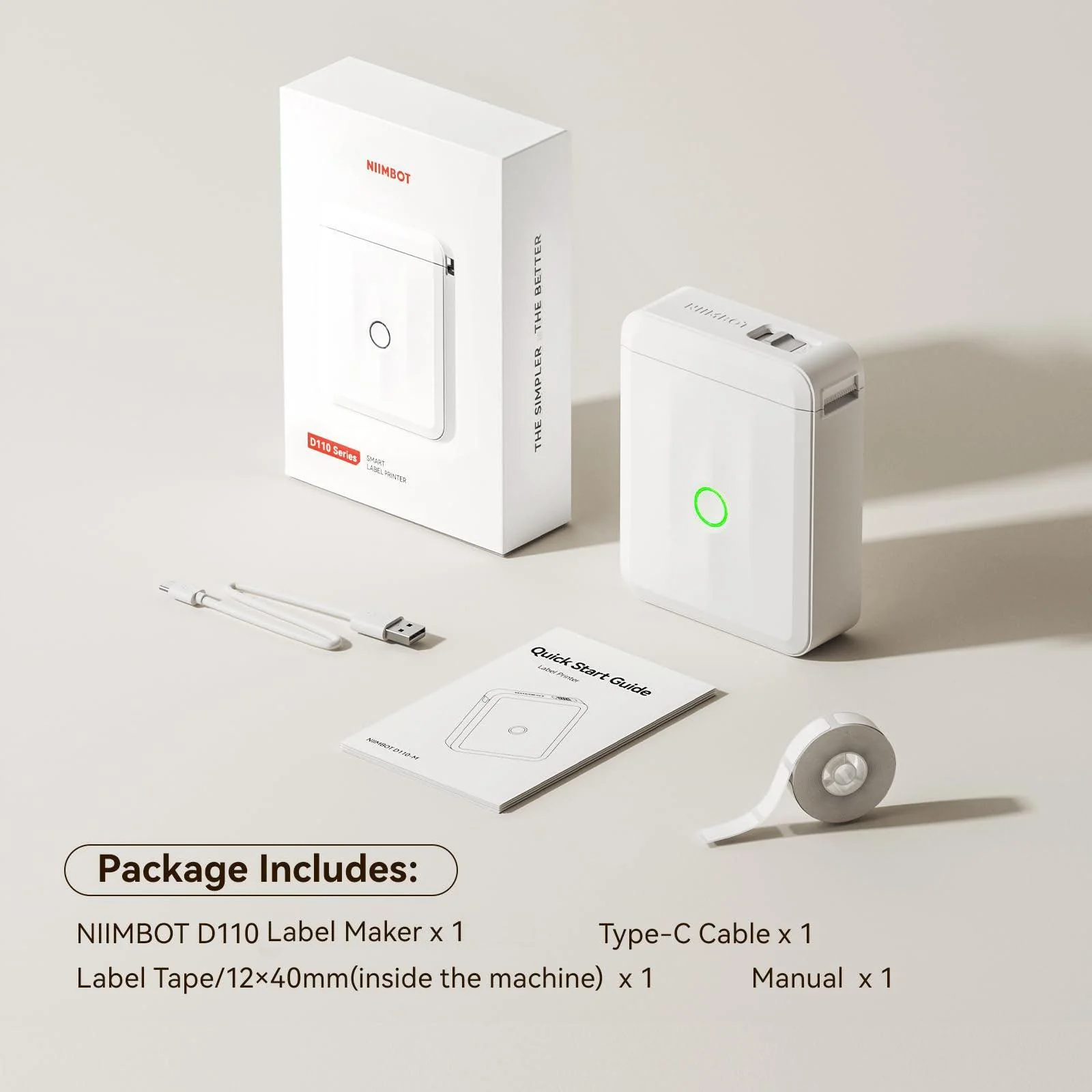 NIIMBOT D110 Upgraded Thermal Switch Mini Label Maker Bluetooth for Office Home School - Image 9