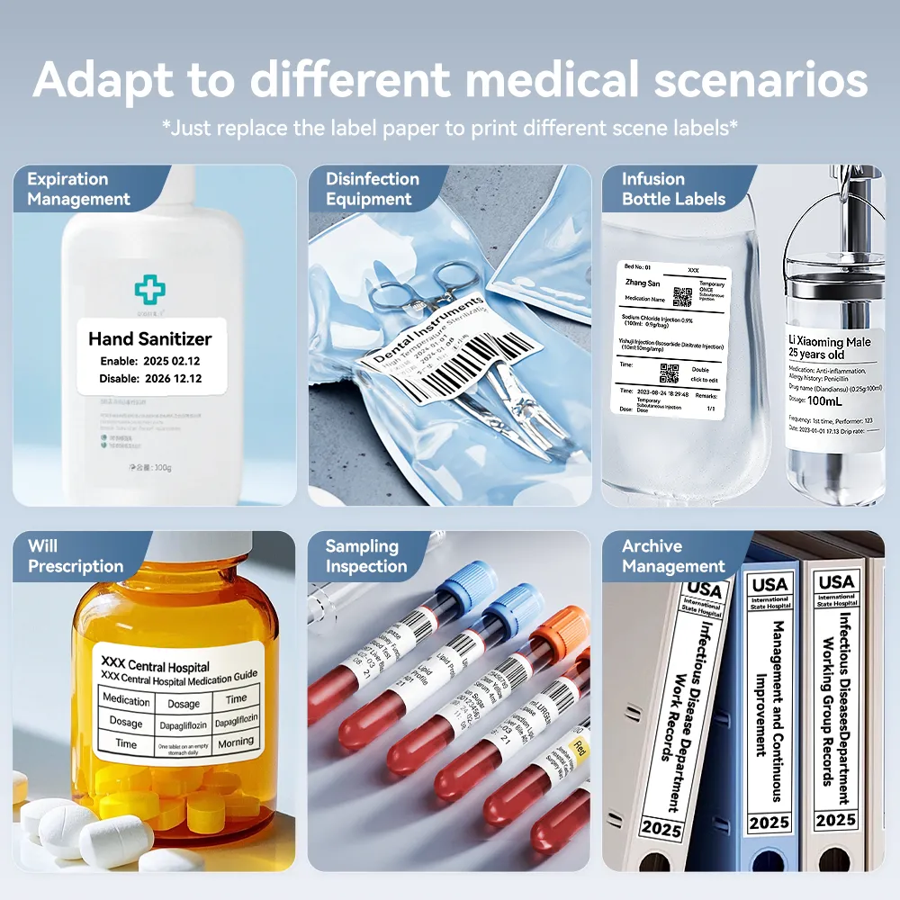 NIIMBOT M2 Vial Label Printer, Smart Color Printing with Phones & PC for Various Home Vial Bottles - Image 3