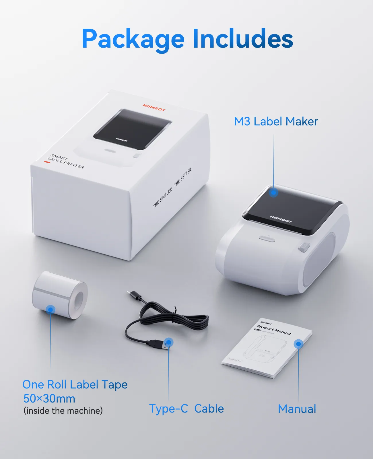 NIIMBOT M3 Inkless Label Maker, Bluetooth Color Thermal Transfer Printer for Shipping - Image 9