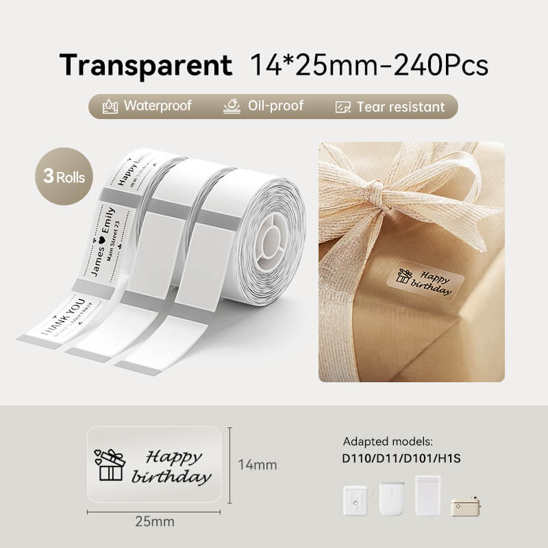 Transparent Label Tape for D11, D110, D101 - Image 15